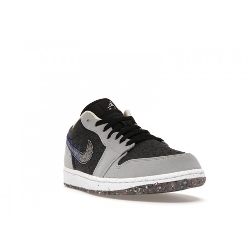Кроссы Jordan 1 Low SE Crater Black Grey - мужская сетка размеров