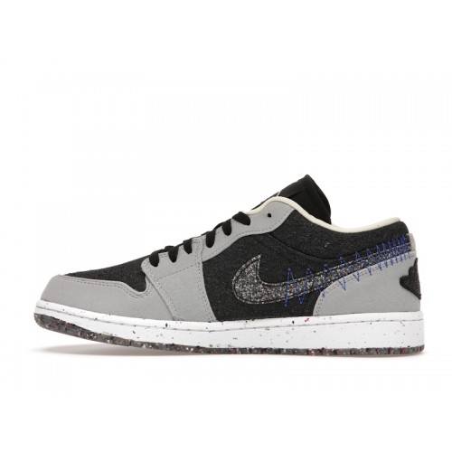 Кроссы Jordan 1 Low SE Crater Black Grey - мужская сетка размеров