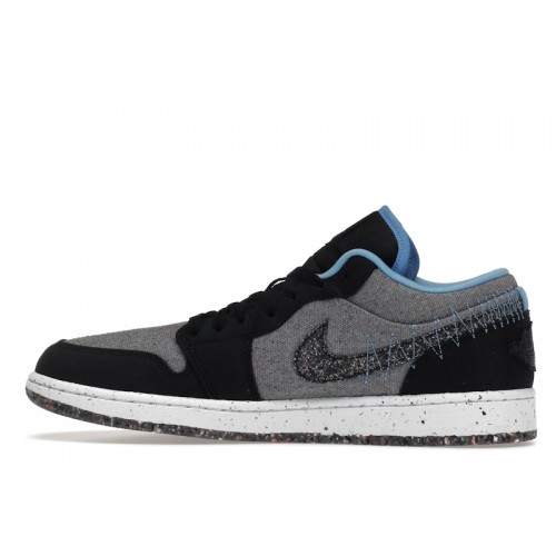 Кроссы Jordan 1 Low SE Crater Grey University Blue - мужская сетка размеров