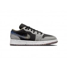 Подростковые Jordan 1 Low SE Crater Grey Black (GS)