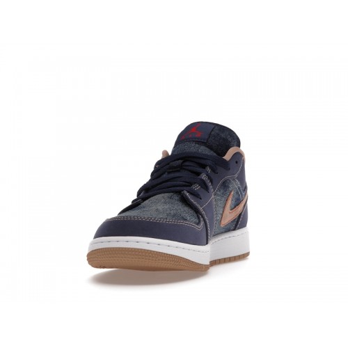 Air Jordan 1 Low SE GS Denim - подростковая сетка размеров
