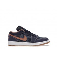 Подростковые Jordan 1 Low SE Denim (GS)