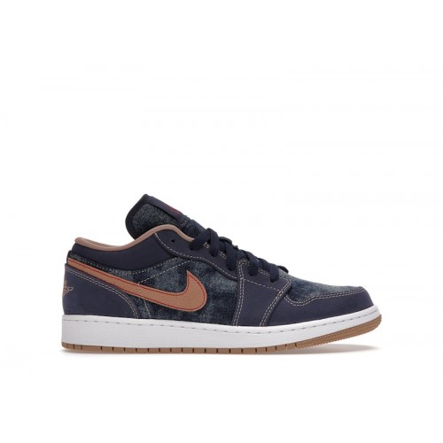 Air Jordan 1 Low SE GS Denim - подростковая сетка размеров
