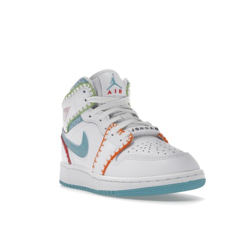 Кроссы Jordan 1 Mid Multi Knit (GS) - подростковая сетка размеров