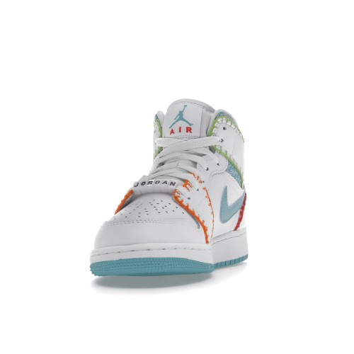 Кроссы Jordan 1 Mid Multi Knit (GS) - подростковая сетка размеров