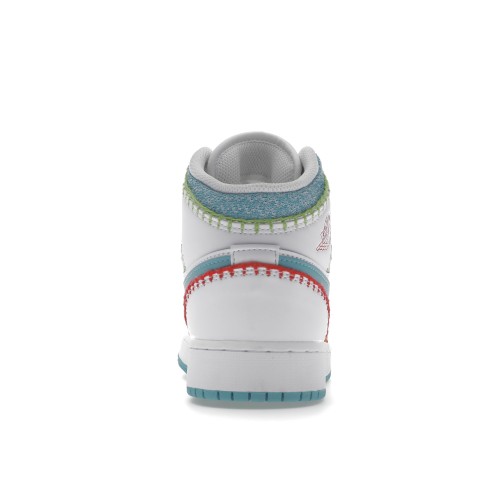 Кроссы Jordan 1 Mid Multi Knit (GS) - подростковая сетка размеров