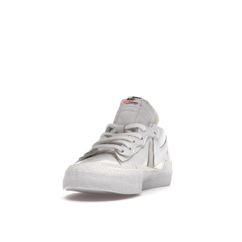 Кроссы Nike Blazer Low sacai White Patent Leather - мужская сетка размеров