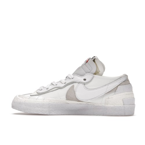 Кроссы Nike Blazer Low sacai White Patent Leather - мужская сетка размеров