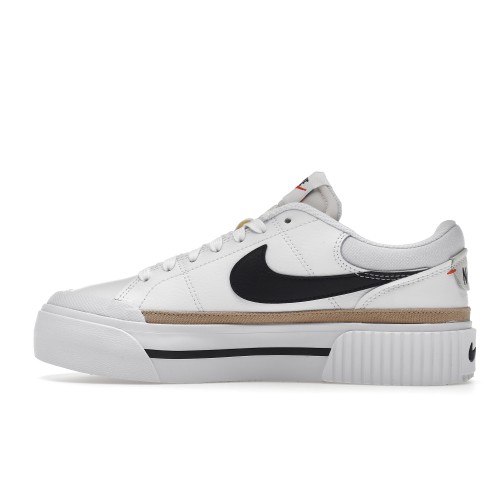 Кроссы Nike Court Legacy Lift White Black (W) - женская сетка размеров