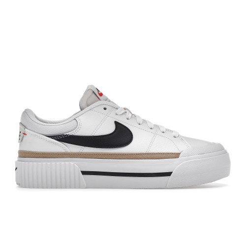 Кроссы Nike Court Legacy Lift White Black (W) - женская сетка размеров