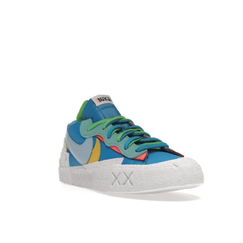 Кроссы Nike Blazer Low sacai KAWS Neptune Blue - мужская сетка размеров