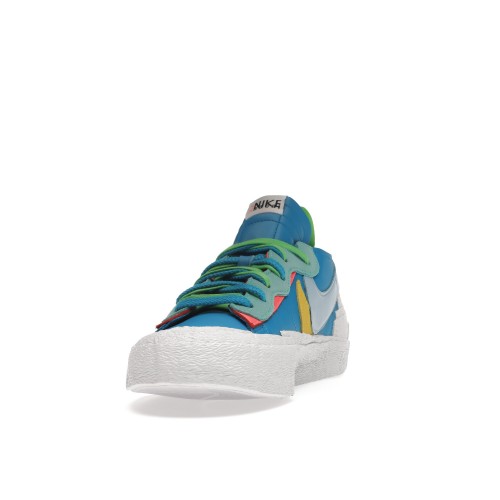 Кроссы Nike Blazer Low sacai KAWS Neptune Blue - мужская сетка размеров