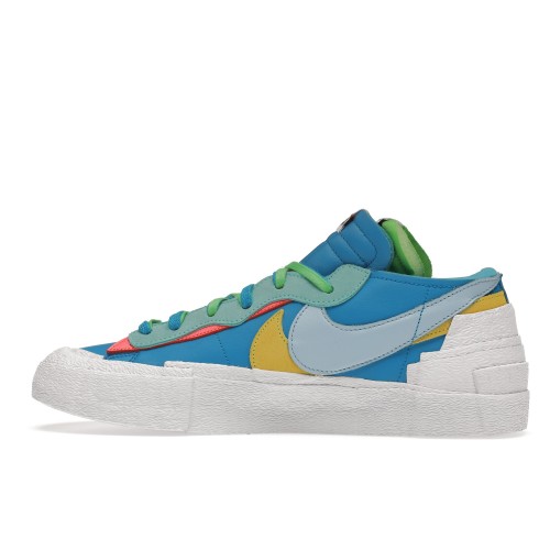 Кроссы Nike Blazer Low sacai KAWS Neptune Blue - мужская сетка размеров