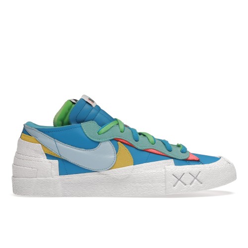 Кроссы Nike Blazer Low sacai KAWS Neptune Blue - мужская сетка размеров