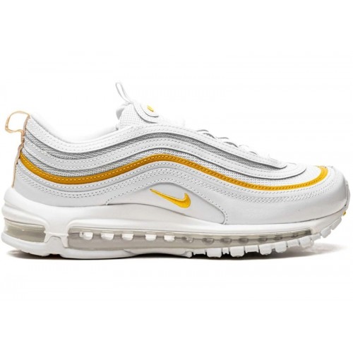 Кроссы Nike Air Max 97 White University Gold (W) - женская сетка размеров