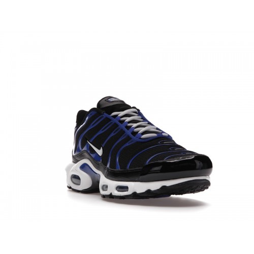 Кроссы Nike Air Max Plus Black Racer Blue - мужская сетка размеров