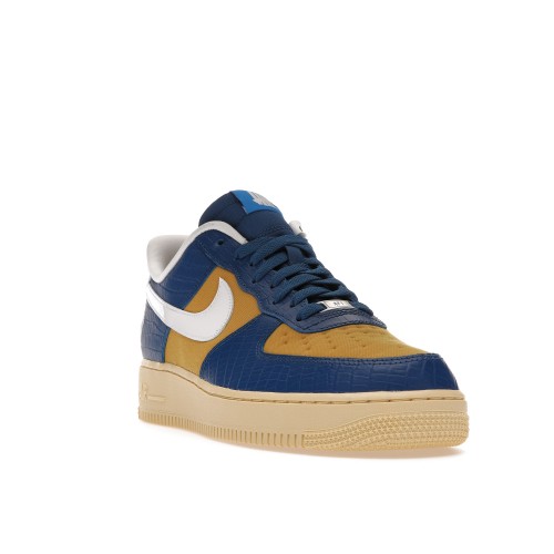 Кроссы Nike Air Force 1 Low SP Undefeated 5 On It Blue Yellow Croc - мужская сетка размеров
