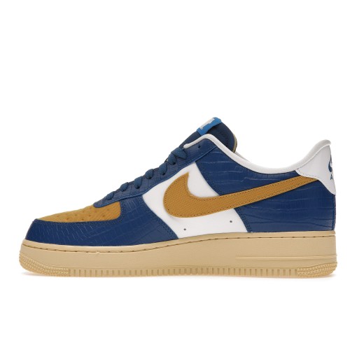 Кроссы Nike Air Force 1 Low SP Undefeated 5 On It Blue Yellow Croc - мужская сетка размеров