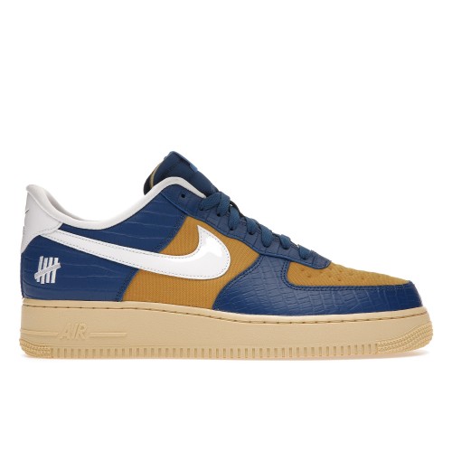Кроссы Nike Air Force 1 Low SP Undefeated 5 On It Blue Yellow Croc - мужская сетка размеров