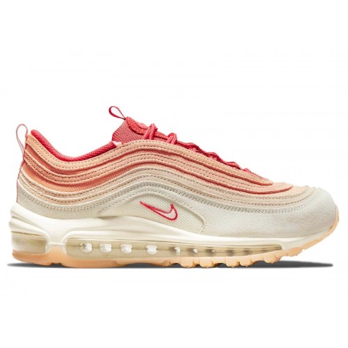 Кроссы Nike Air Max 97 Orange Chalk Cashmere (W) - женская сетка размеров