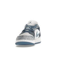 Подростковые Jordan 1 Low Washed Denim (GS)