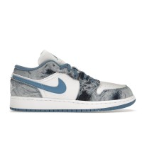 Подростковые кроссовки Jordan 1 Low Washed Denim (GS)