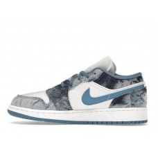 Подростковые Jordan 1 Low Washed Denim (GS)