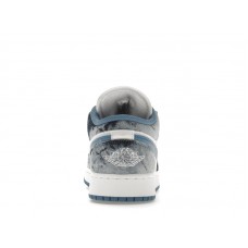 Подростковые Jordan 1 Low Washed Denim (GS)