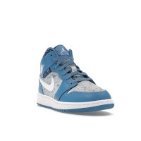 Подростковые Jordan 1 Mid Washed Denim (GS)