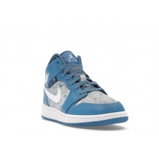 Подростковые Jordan 1 Mid Washed Denim (GS)