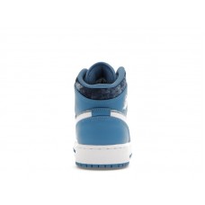Подростковые Jordan 1 Mid Washed Denim (GS)