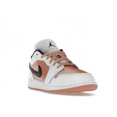 Подростковые Jordan 1 Low White Light Madder Root (GS)