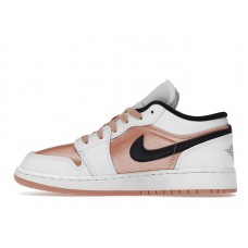 Подростковые Jordan 1 Low White Light Madder Root (GS)