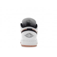 Подростковые Jordan 1 Low White Light Madder Root (GS)