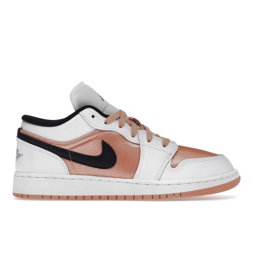 Кроссы Jordan 1 Low White Light Madder Root (GS) - подростковая сетка размеров