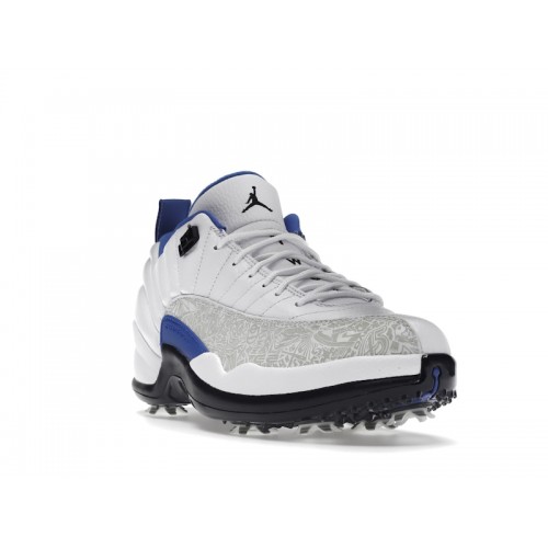 Кроссы Jordan 12 Retro Low Golf NRG P22 Laser Game Royal - мужская сетка размеров