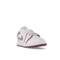 Подростковые Jordan 1 Low White Light Bordeaux (GS)