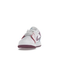 Подростковые Jordan 1 Low White Light Bordeaux (GS)