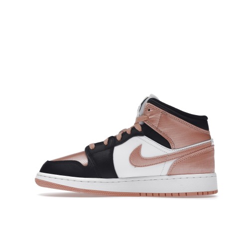 Кроссы Jordan 1 Mid Light Madder Root (GS) - подростковая сетка размеров