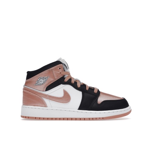 Кроссы Jordan 1 Mid Light Madder Root (GS) - подростковая сетка размеров