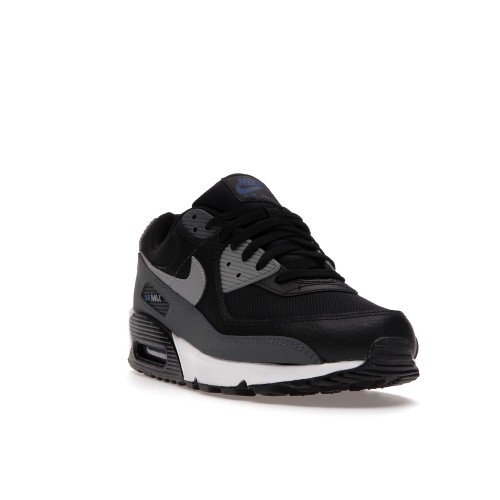 Кроссы Nike Air Max 90 Black Grey Blue - мужская сетка размеров