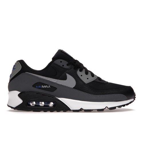 Кроссы Nike Air Max 90 Black Grey Blue - мужская сетка размеров