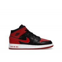 Подростковые Jordan 1 Mid Bred Text (GS)