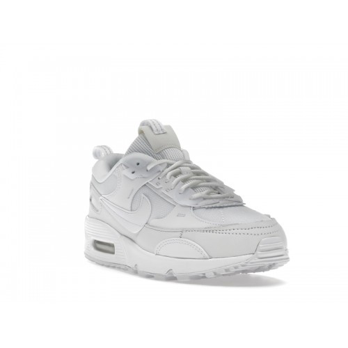 Кроссы Nike Air Max 90 Futura Triple White (W) - женская сетка размеров