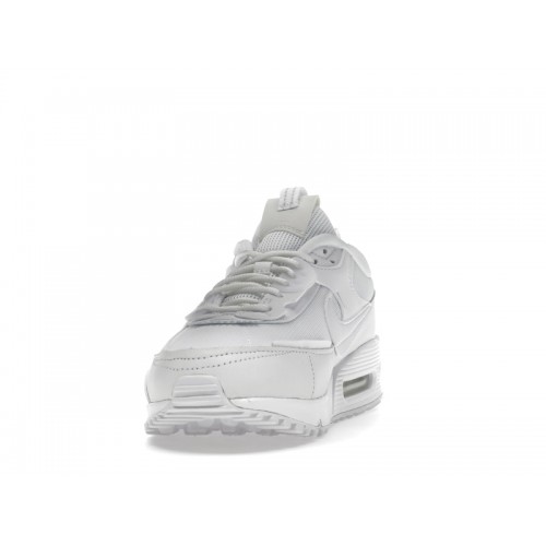 Кроссы Nike Air Max 90 Futura Triple White (W) - женская сетка размеров