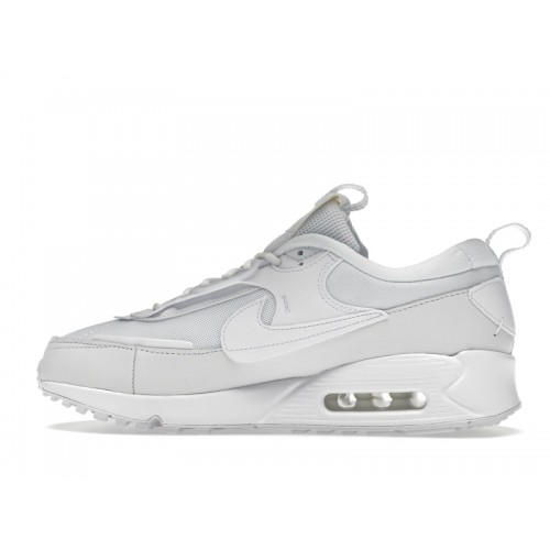 Кроссы Nike Air Max 90 Futura Triple White (W) - женская сетка размеров