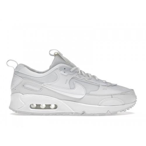 Кроссы Nike Air Max 90 Futura Triple White (W) - женская сетка размеров