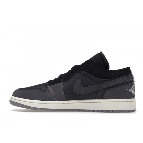 Кроссы Jordan 1 Low Craft Inside Out Black - мужская сетка размеров
