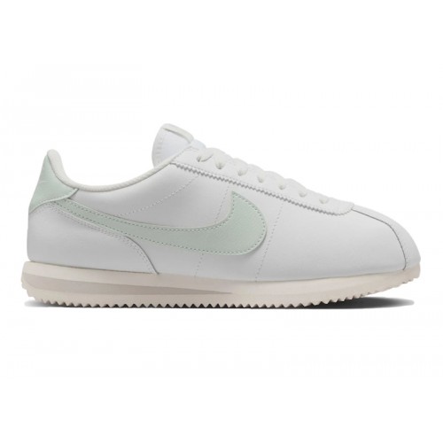 Кроссы Nike Cortez Leather Summit White Light Silver (W) - женская сетка размеров