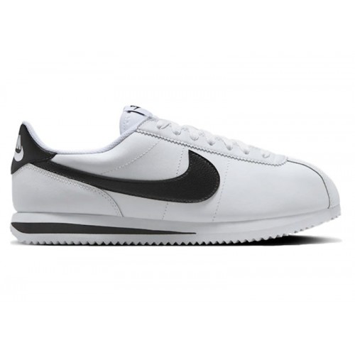 Кроссы Nike Cortez Leather White Black (W) - женская сетка размеров